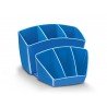 Organizador sobremesa CEP 143x158x93 mm 8 Compartimentos Plástico Azul