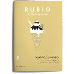 Cuaderno Rubio Operaciones nº 5 Sumar, restar, multiplicar y dividir por varias cifras
