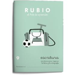 Cuaderno Rubio Escritura nº 9 Para mejorar la letra y la ortografía con letra continua