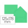 Sobre B6 Liderpapel 125x178mm 80g/m2 Verde Pack de 15 unidades