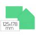 Sobre B6 Liderpapel 125x178mm 80g/m2 Verde Pack de 15 unidades